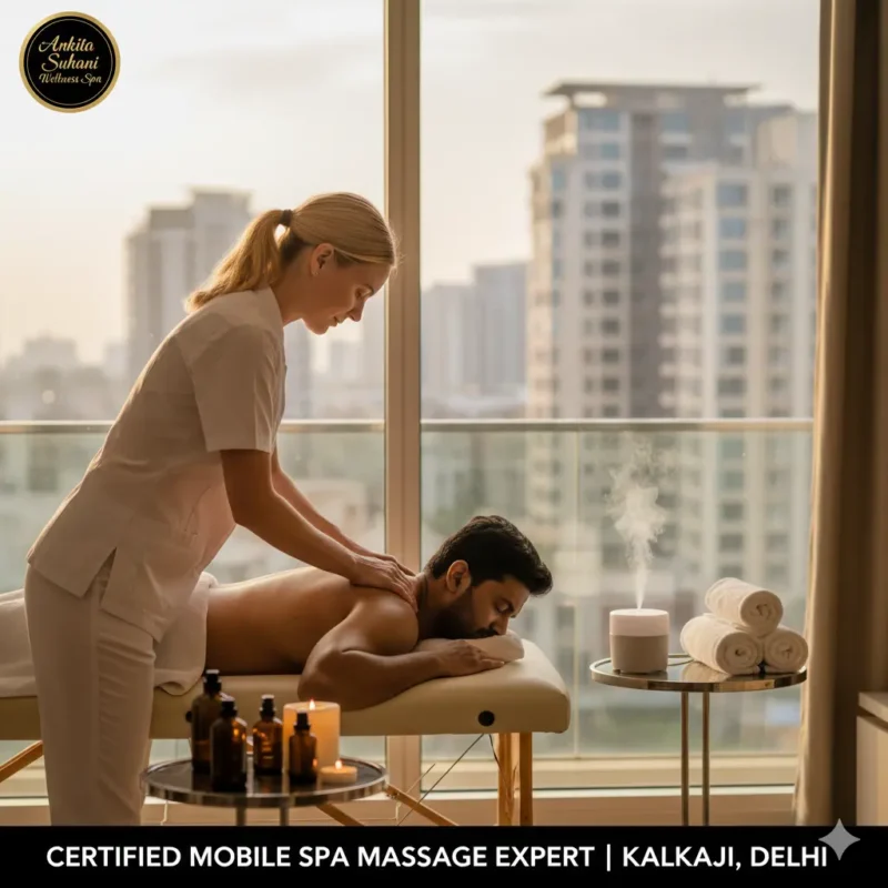 Certified European Deep Tissue Mobile Spa Expert Home Service in Kalkaji, South Delhi