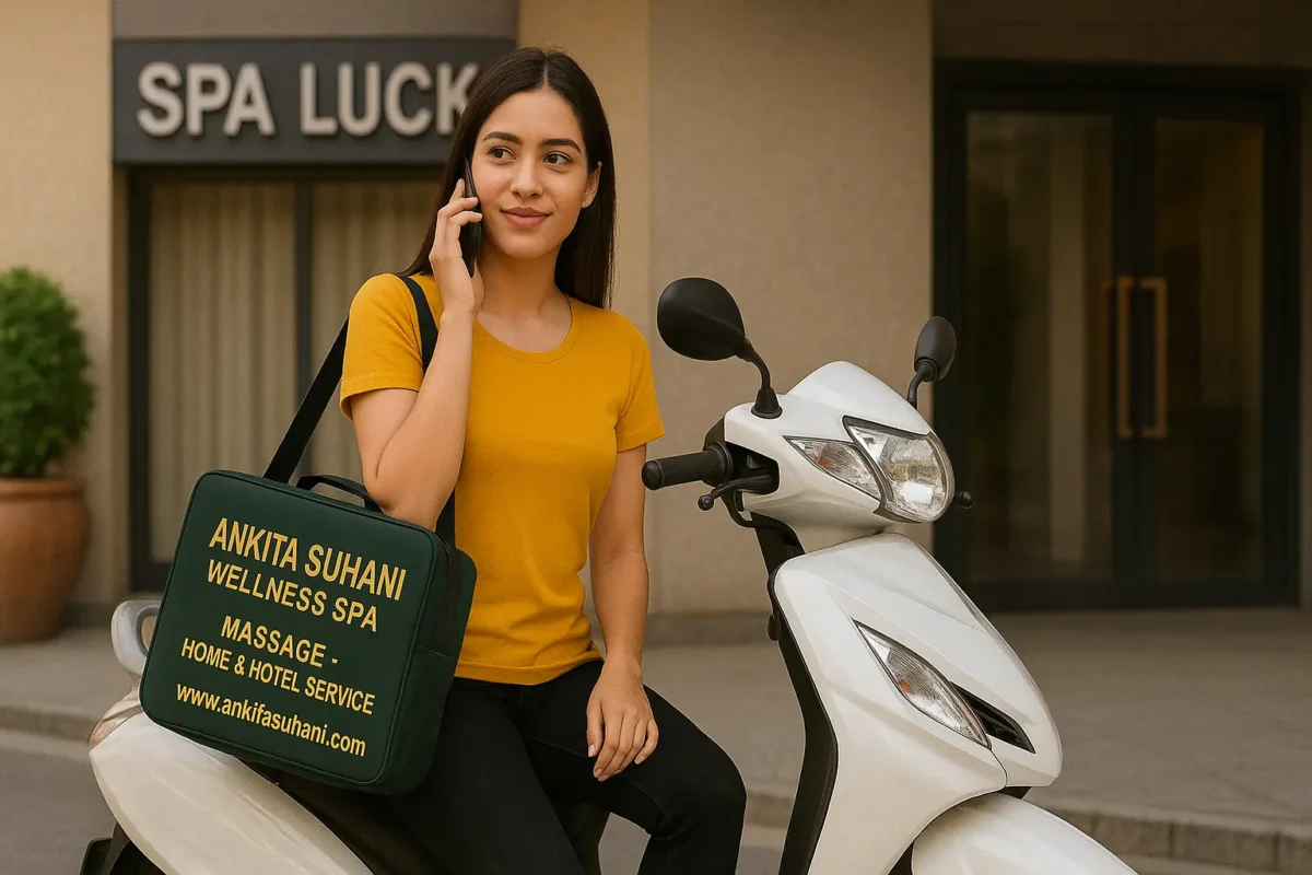 Certified therapist providing mobile spa massage near Gaur City Mall Greater Noida in a clean and private setup.