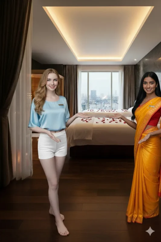 indian russian female body massage spa in hotel lalit