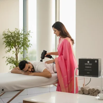 “certified therapist providing full body massage”