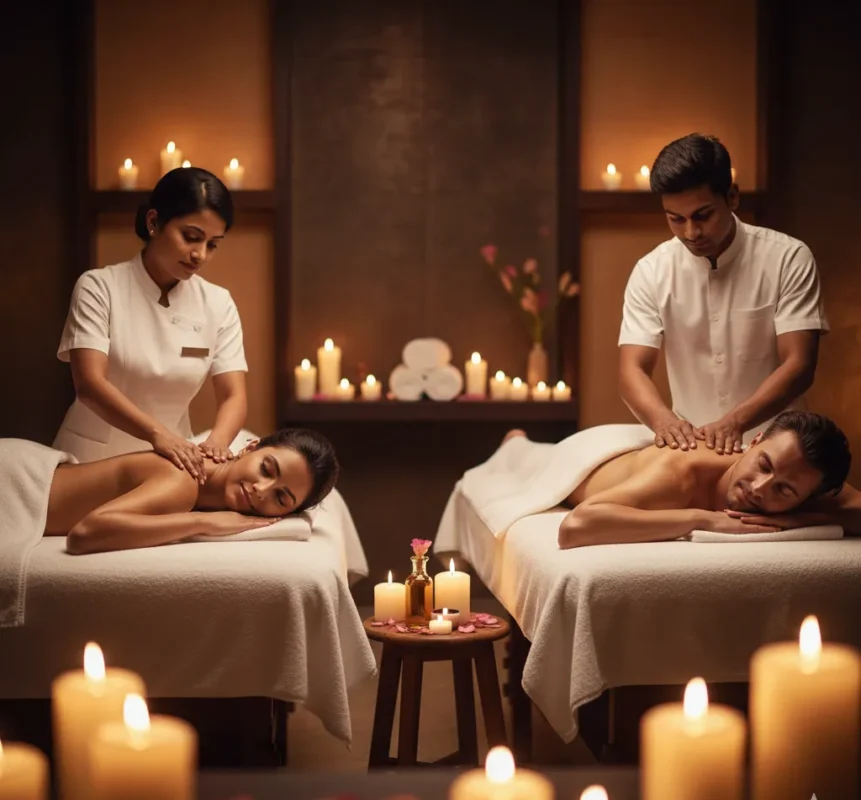 Certified couples massage with dual therapists in Delhi NCR for anniversaries and deep relaxation.