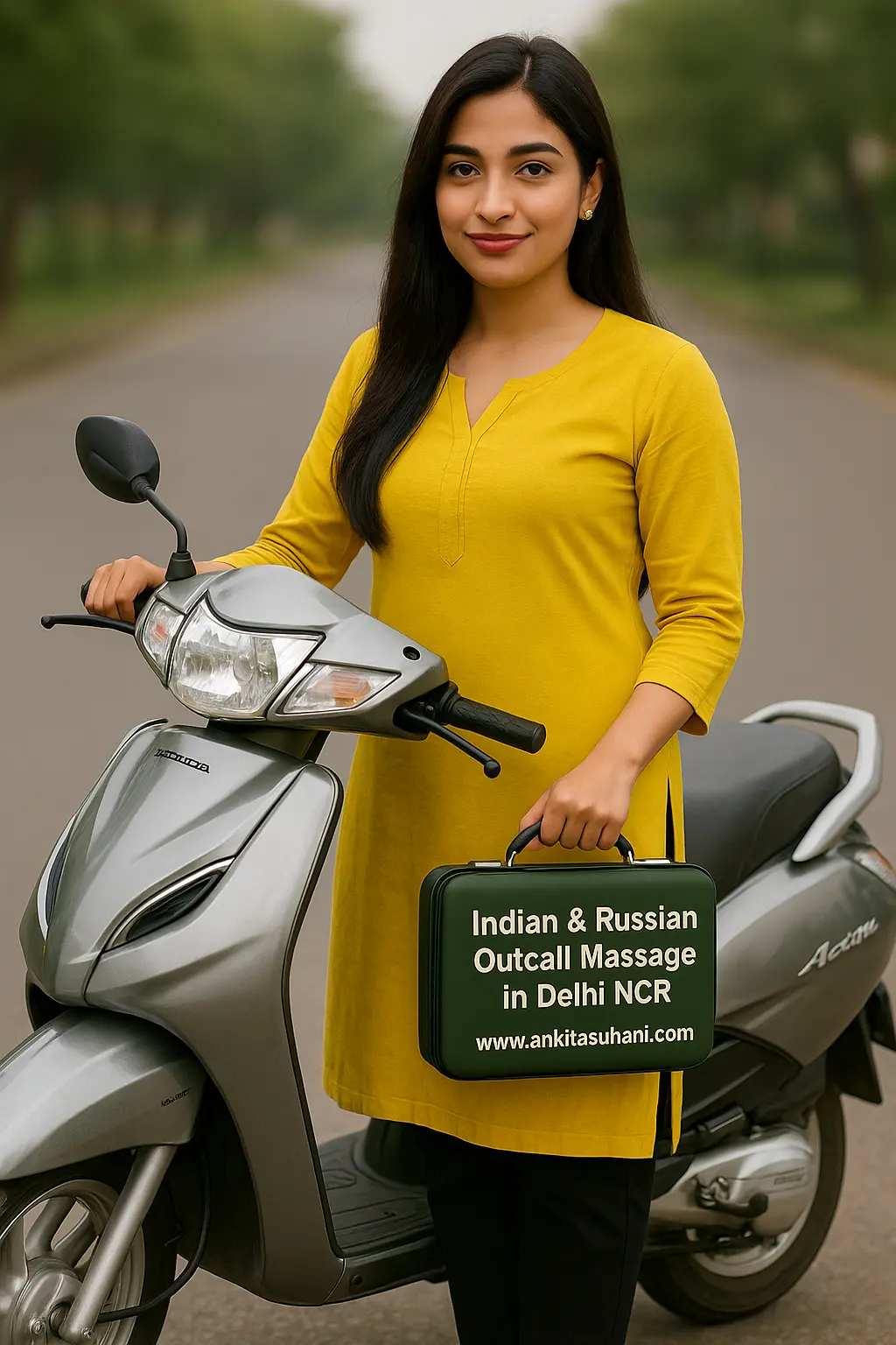 Niharika providing professional full body wellness massage outcall service in East of Kailash, Delhi.